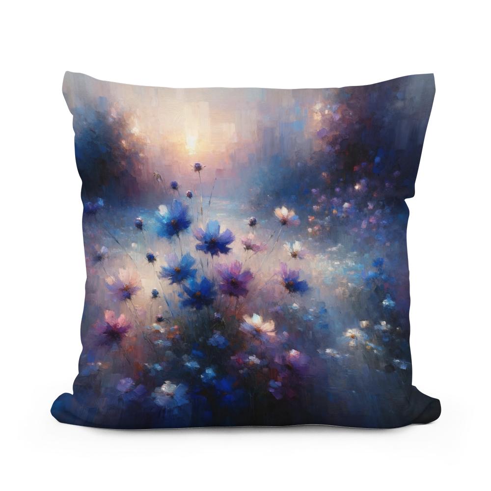 Twilight Bloom Serenity Cotton Cushion