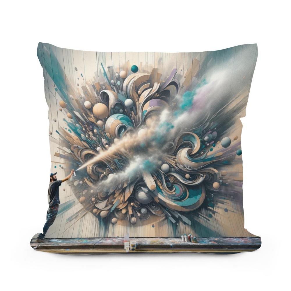 Serenade of the Spray Can Cotton Cushion
