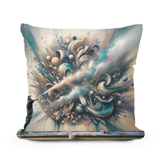 Serenade of the Spray Can Cotton Cushion