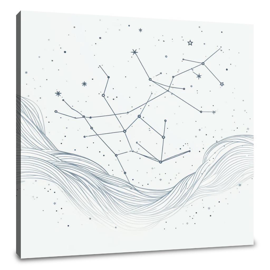 Galactic Lines Canvas