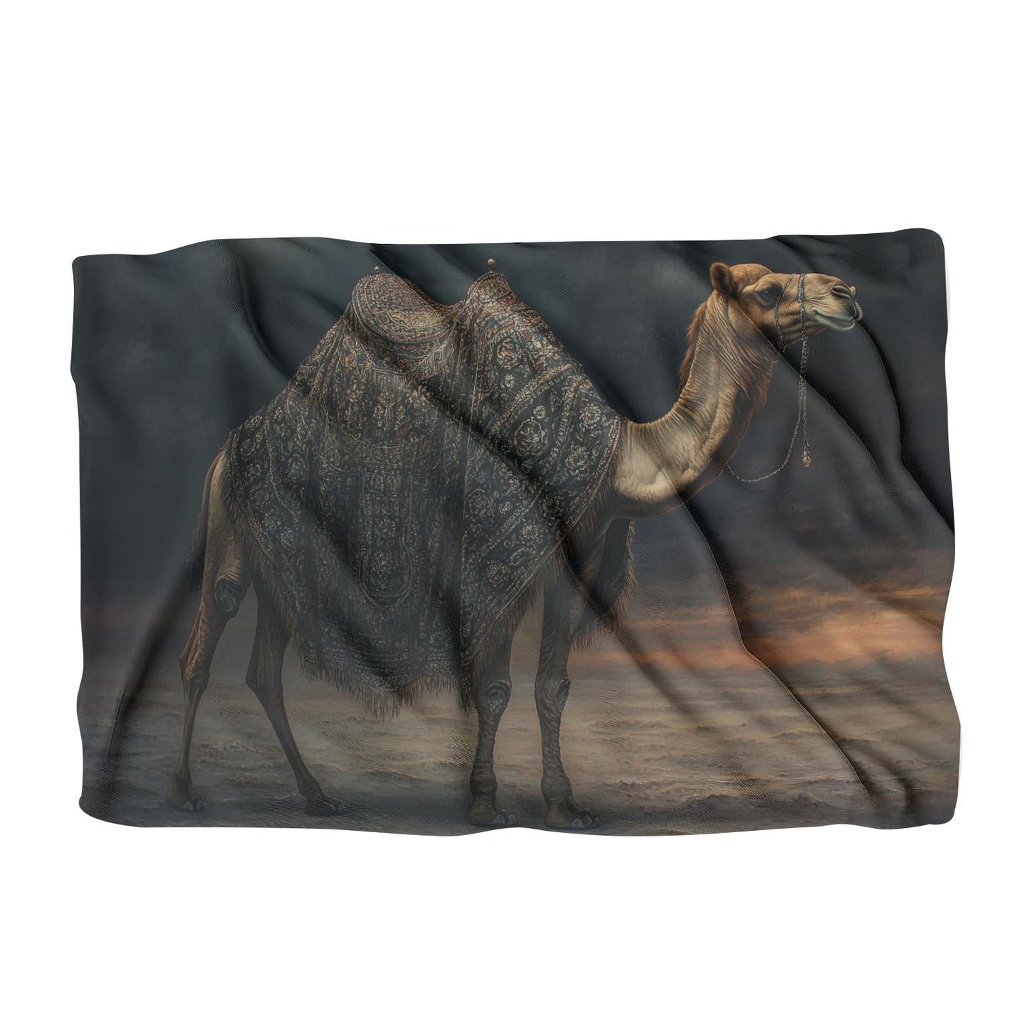 Embroidered Camel Blanket