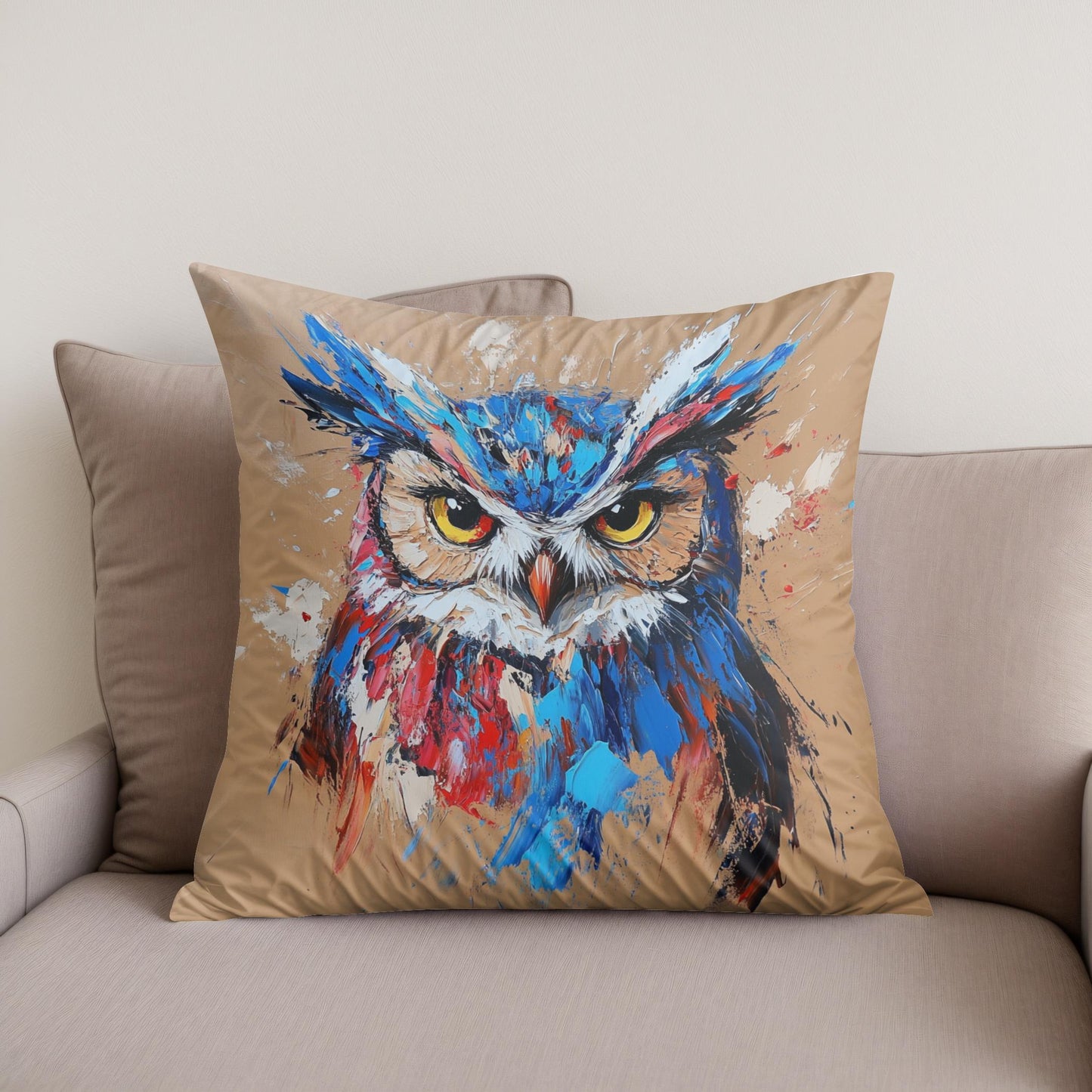 Electric Owl Cotton Cushion