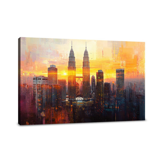Petronas Towers Twilight Canvas