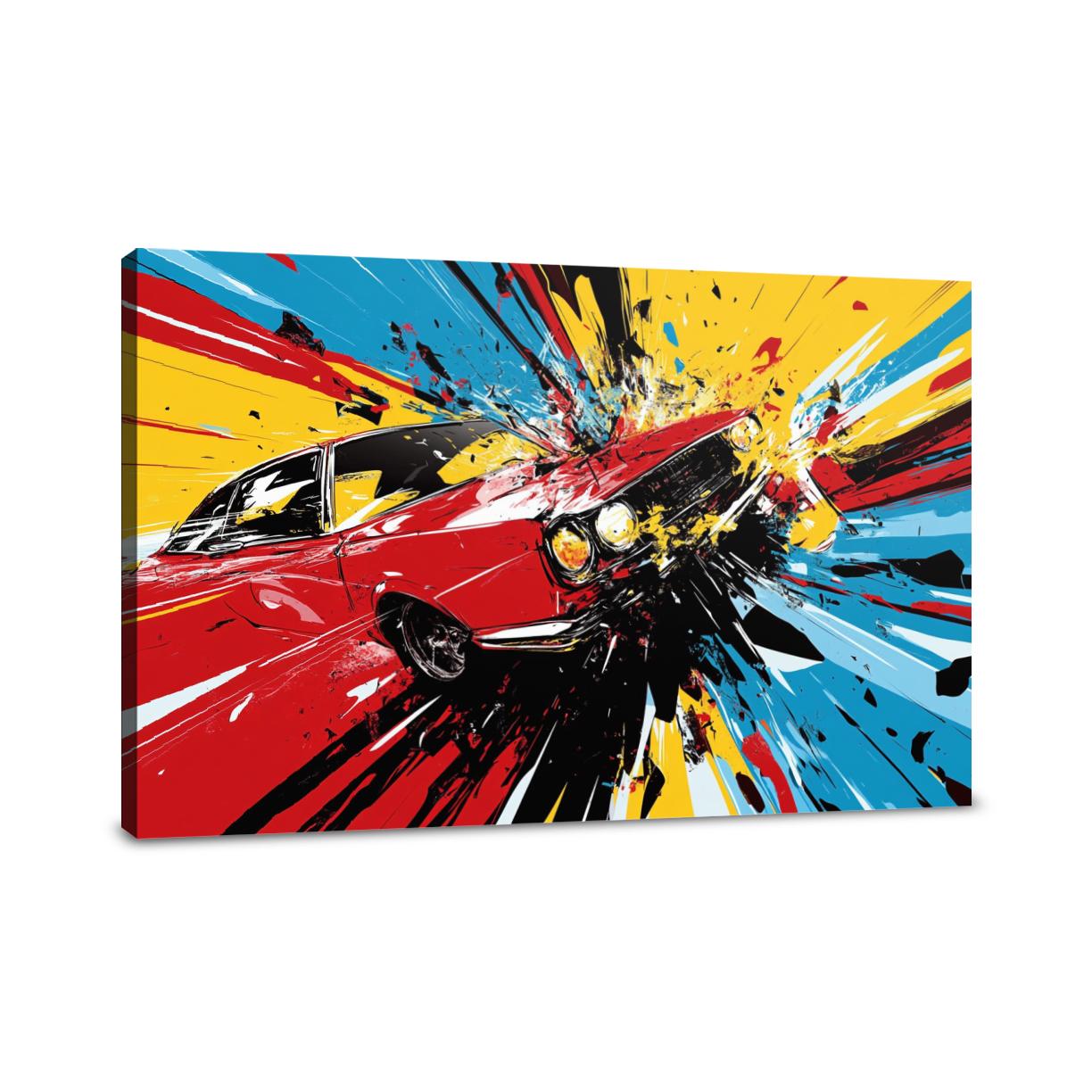 Crash Bang Car Canvas