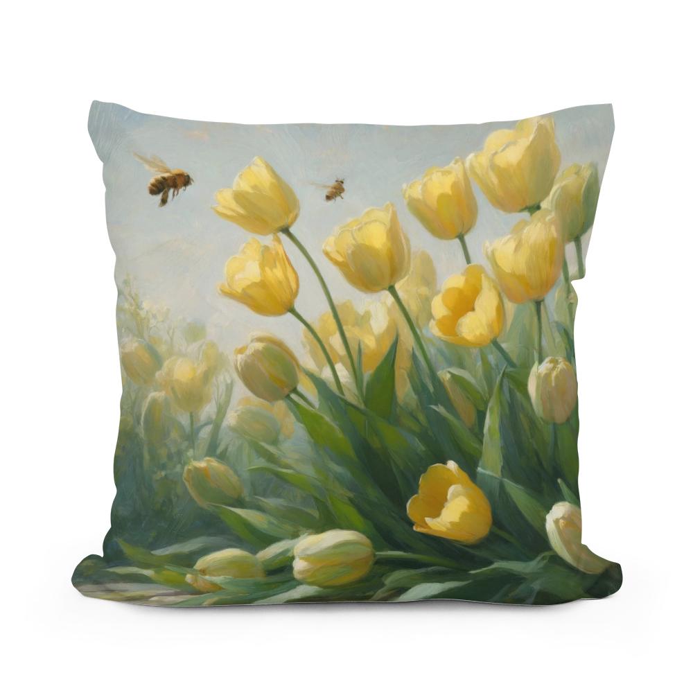 Spring's Whisper Cotton Cushion