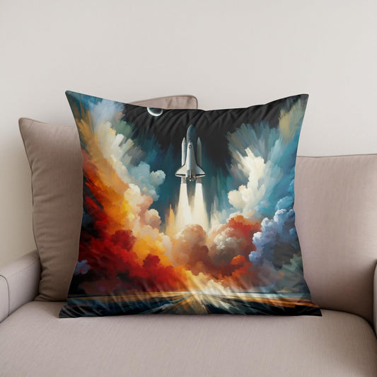 Cosmic Ascent Cotton Cushion