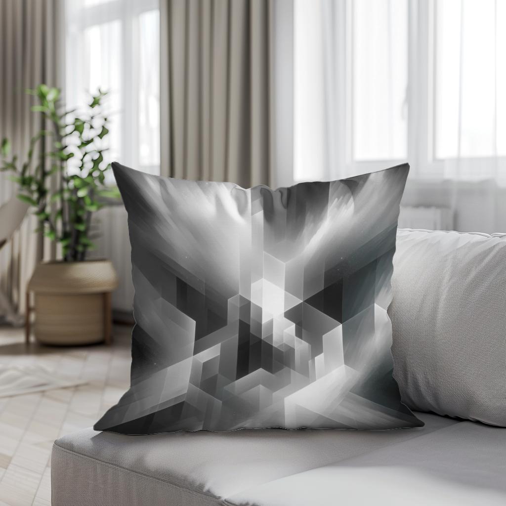 Monochrome Mystique Cotton Cushion