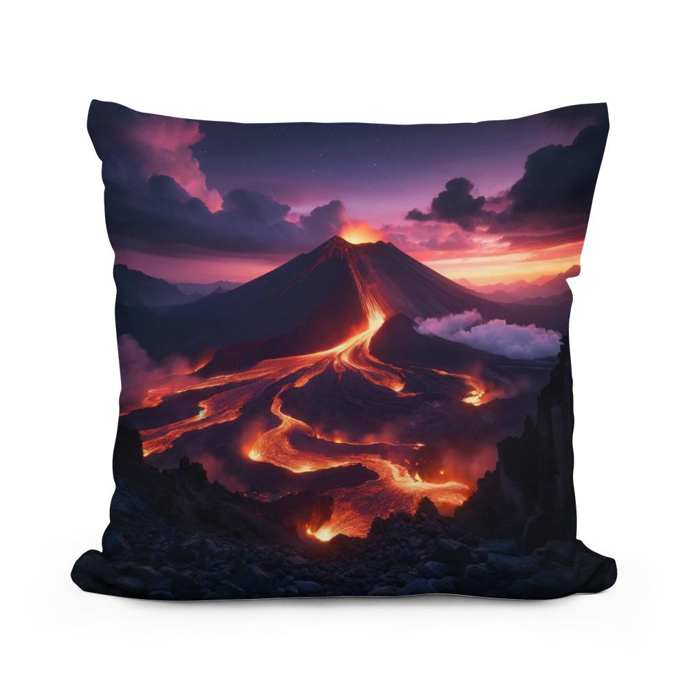 Twilight Volcano Cotton Cushion