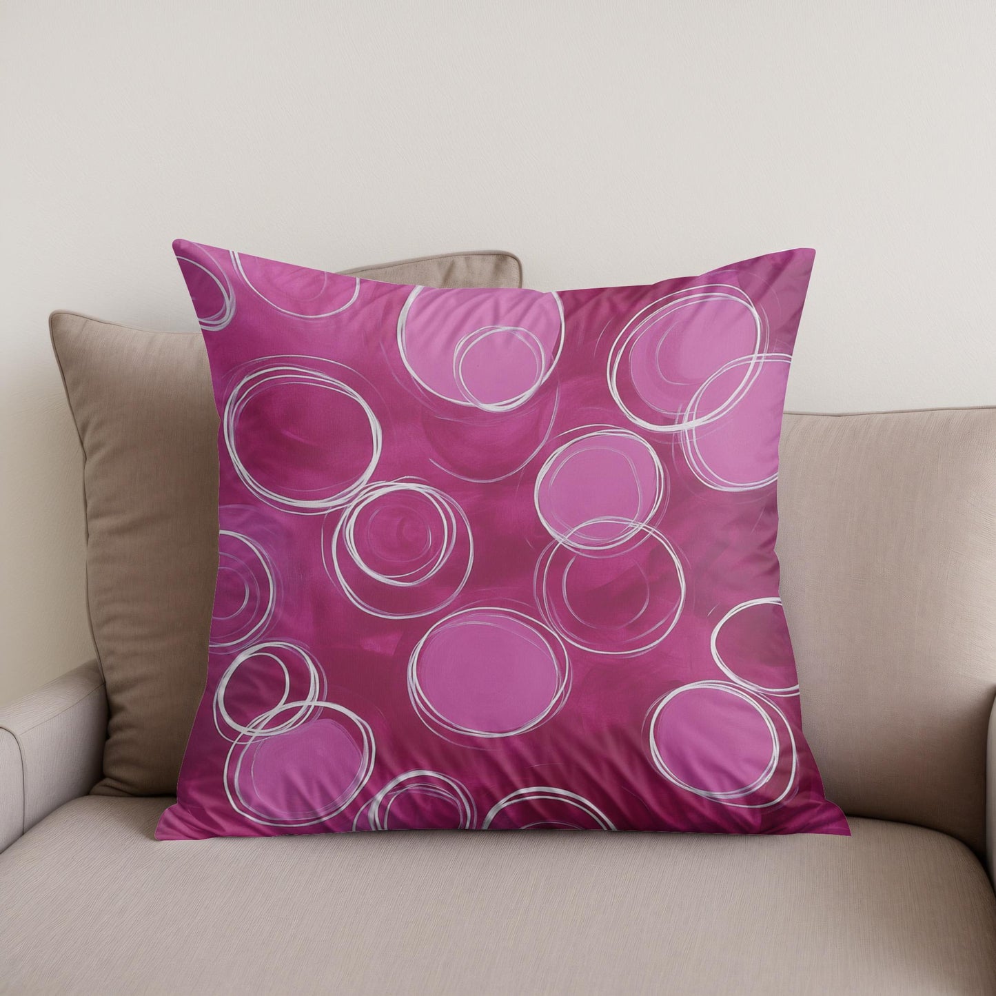 Plum and Pink Harmony Cotton Cushion