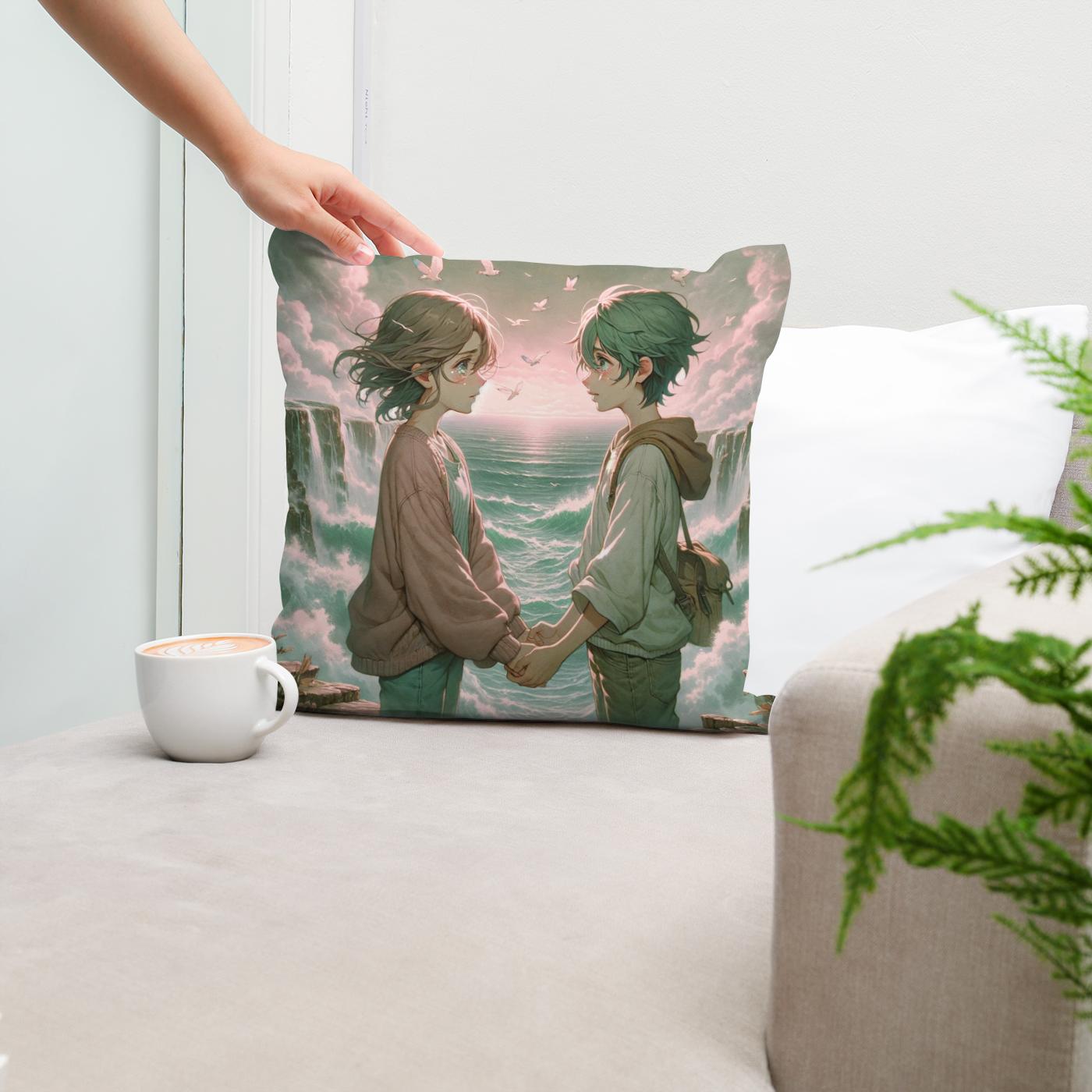 Seaside Farewell Cotton Cushion