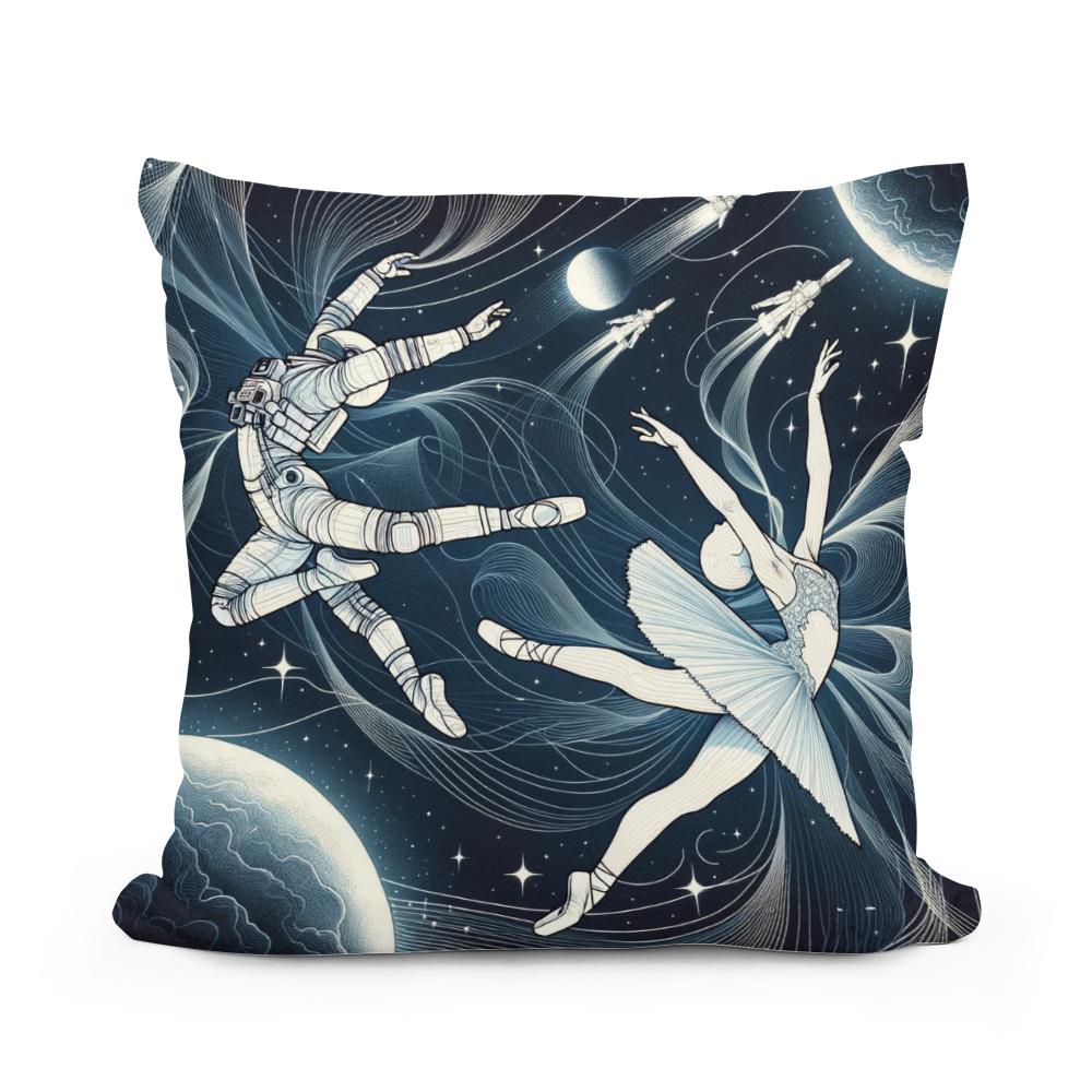 Space Ballet Cotton Cushion