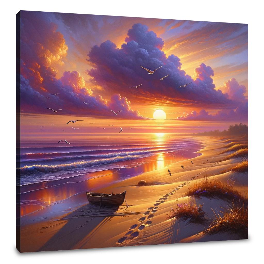 Sunset Serenity Shore Canvas