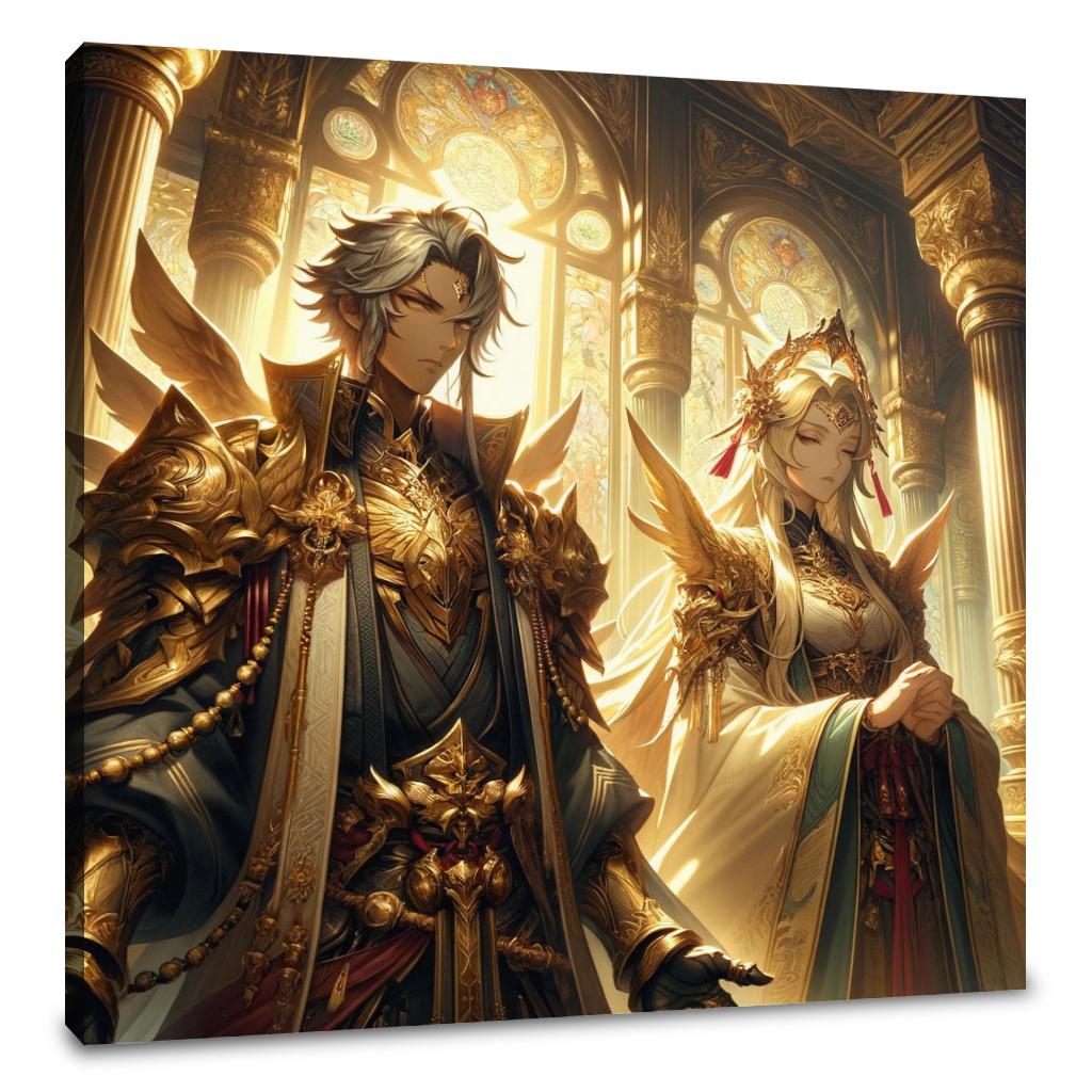Temple Guardians Canvas
