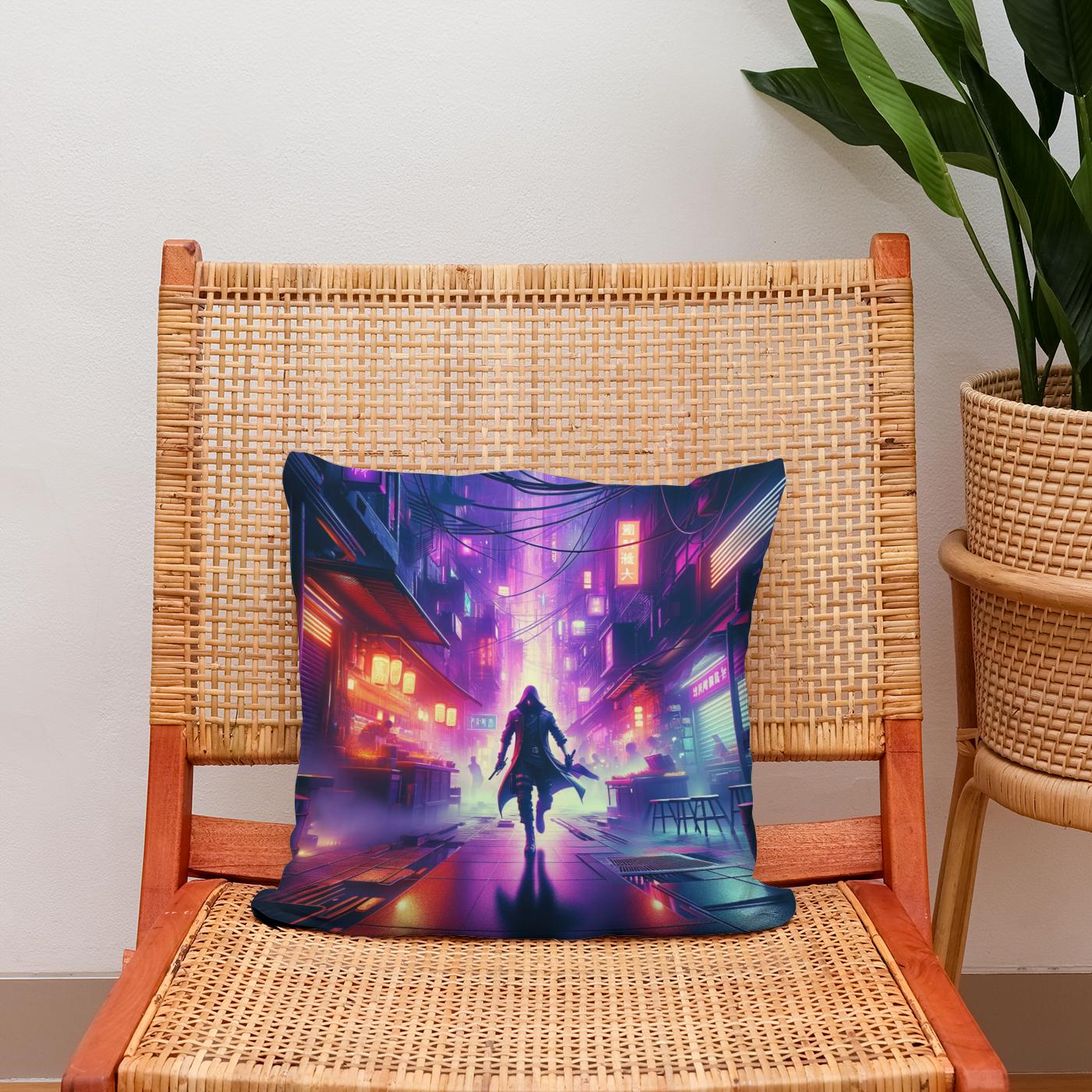 Neon Shadow Cotton Cushion