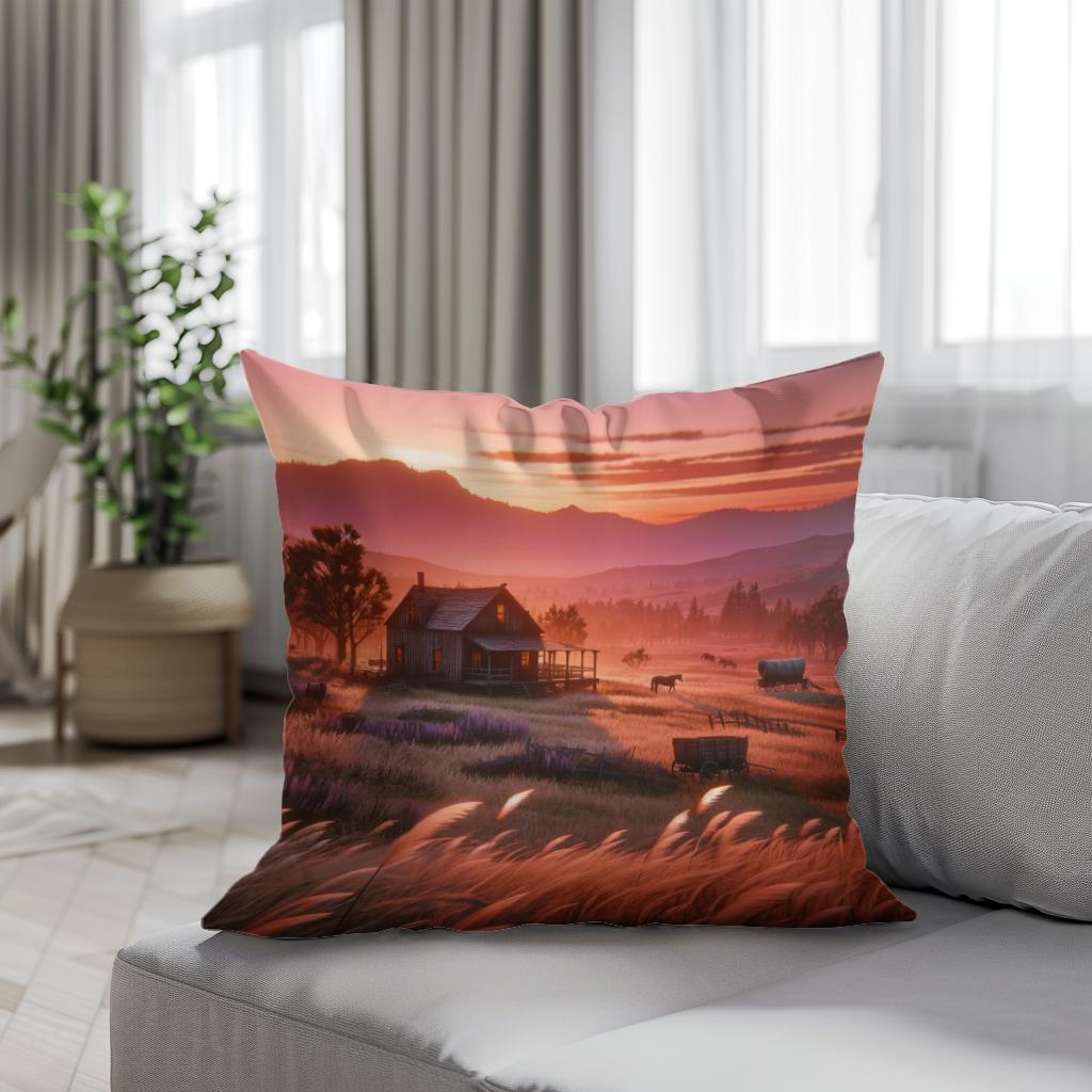 Prairie Solitude Cotton Cushion