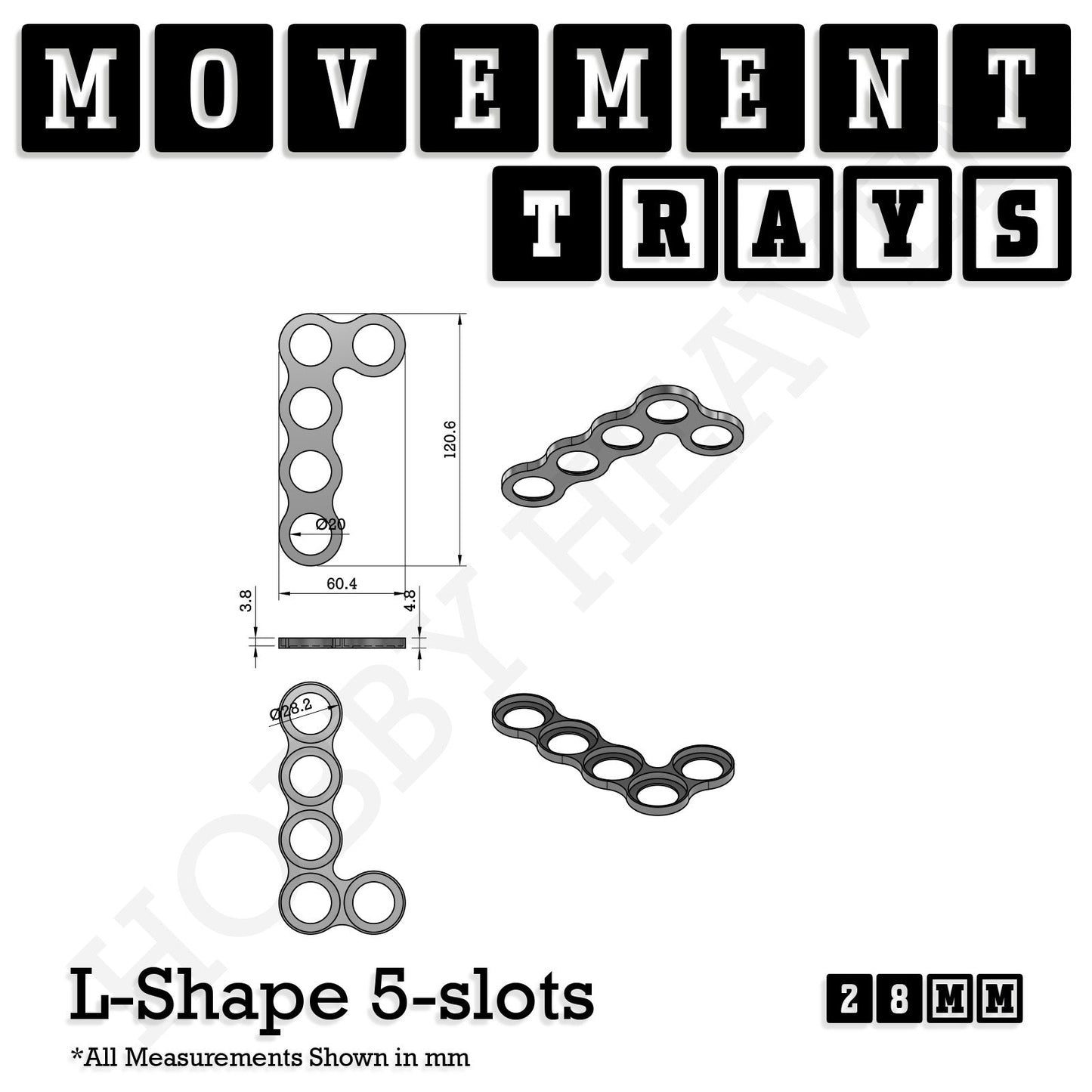 28mm Movement Trays for Tabletop Games | Wargaming | Full Range