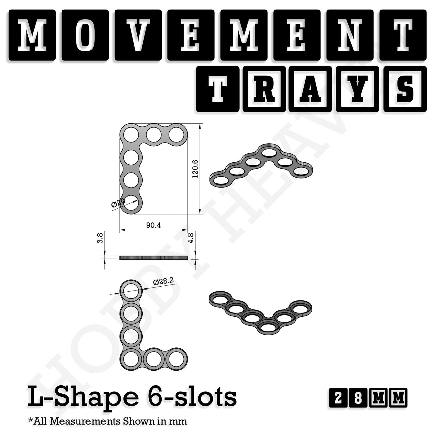 28mm Movement Trays for Tabletop Games | Wargaming | Full Range