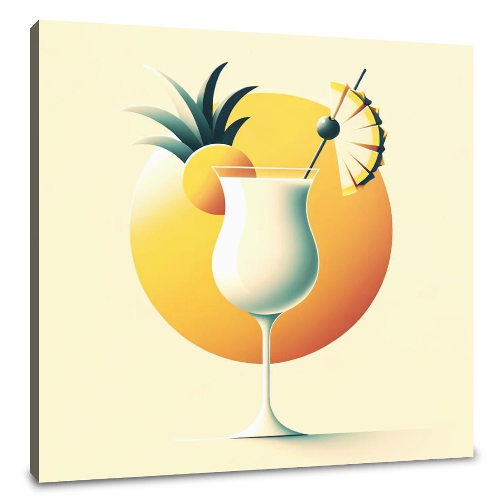 Piña Colada Minimalist Dream Canvas