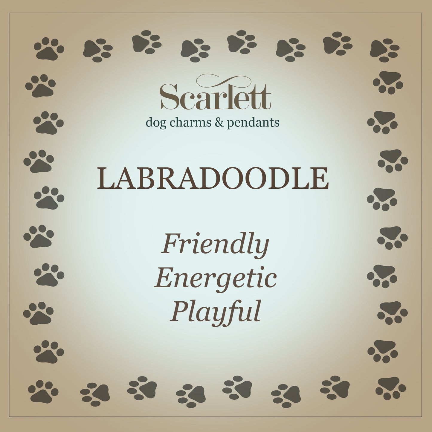 Labradoodle Silver Dog Charm Bracelet