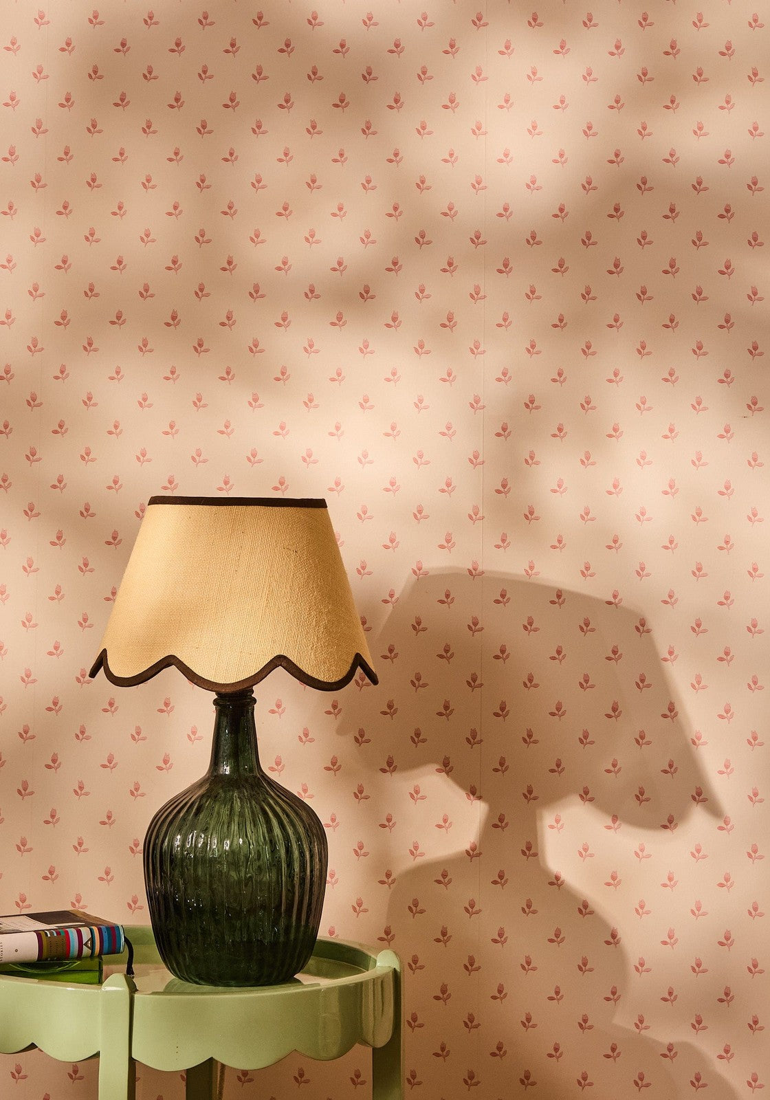 Chocolate Brown Jute Scallop Lampshade
