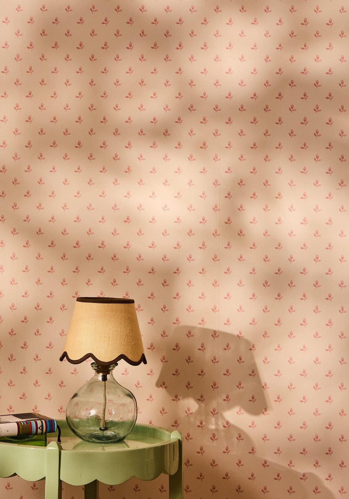 Chocolate Brown Jute Scallop Lampshade