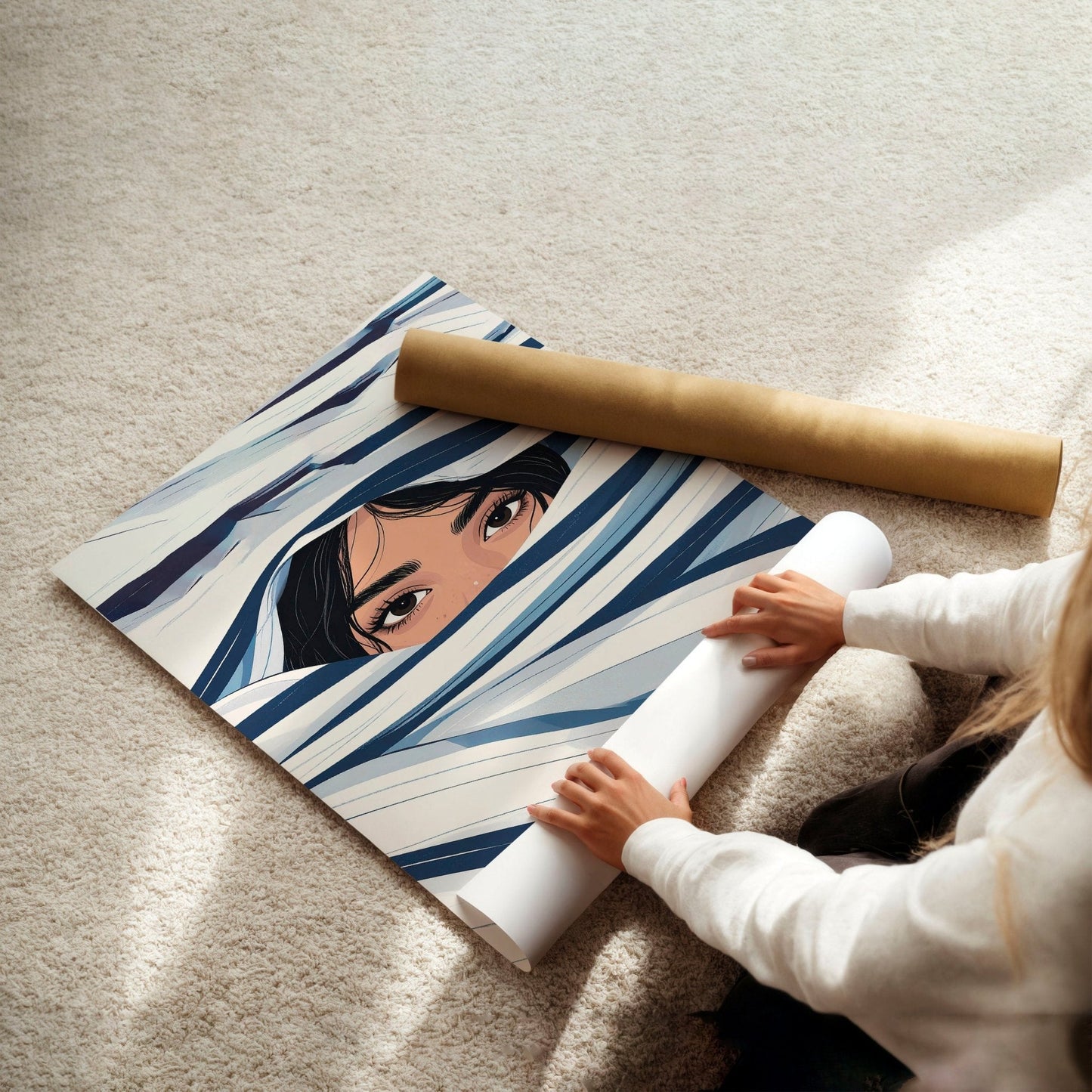 Large Art Prints | Set of 3 Boho Women Wall art Prints