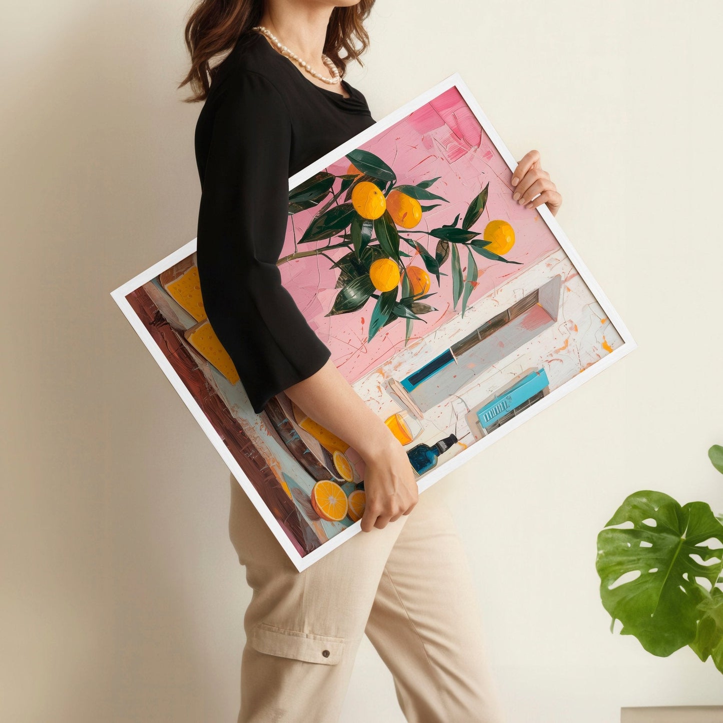 Large Canvas For Living Room | Set of 3 Italian Lifestyle Wall art Prints