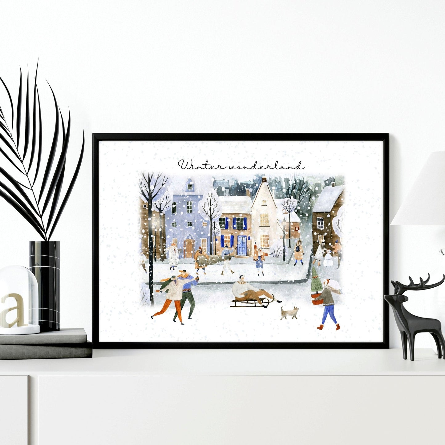 Christmas decoration wall art print