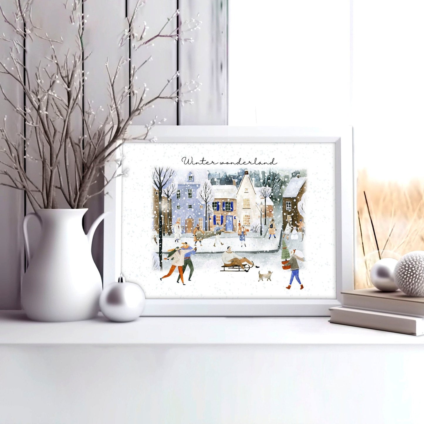 Christmas decoration wall art print