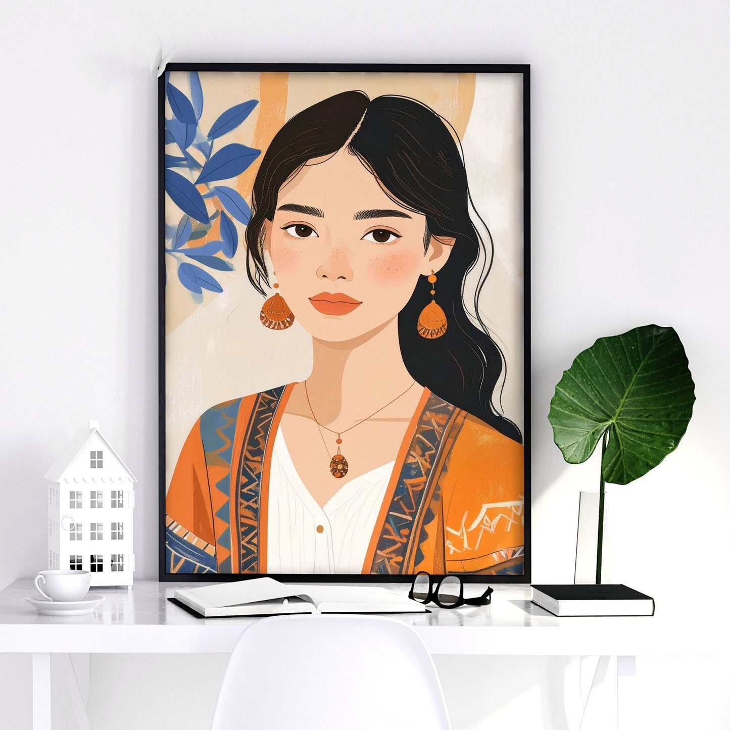 Large Framed Prints | Set of 3 Boho Women Wall art Prints