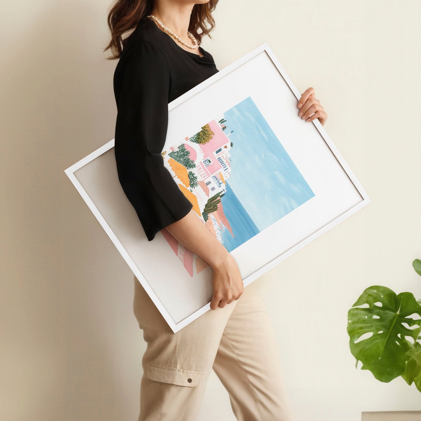 Large Framed Wall Art | Set of 3 Beach Decor Wall art Prints