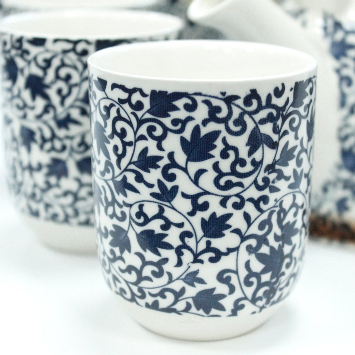 Large Herbal Teapot - Blue Pattern Design