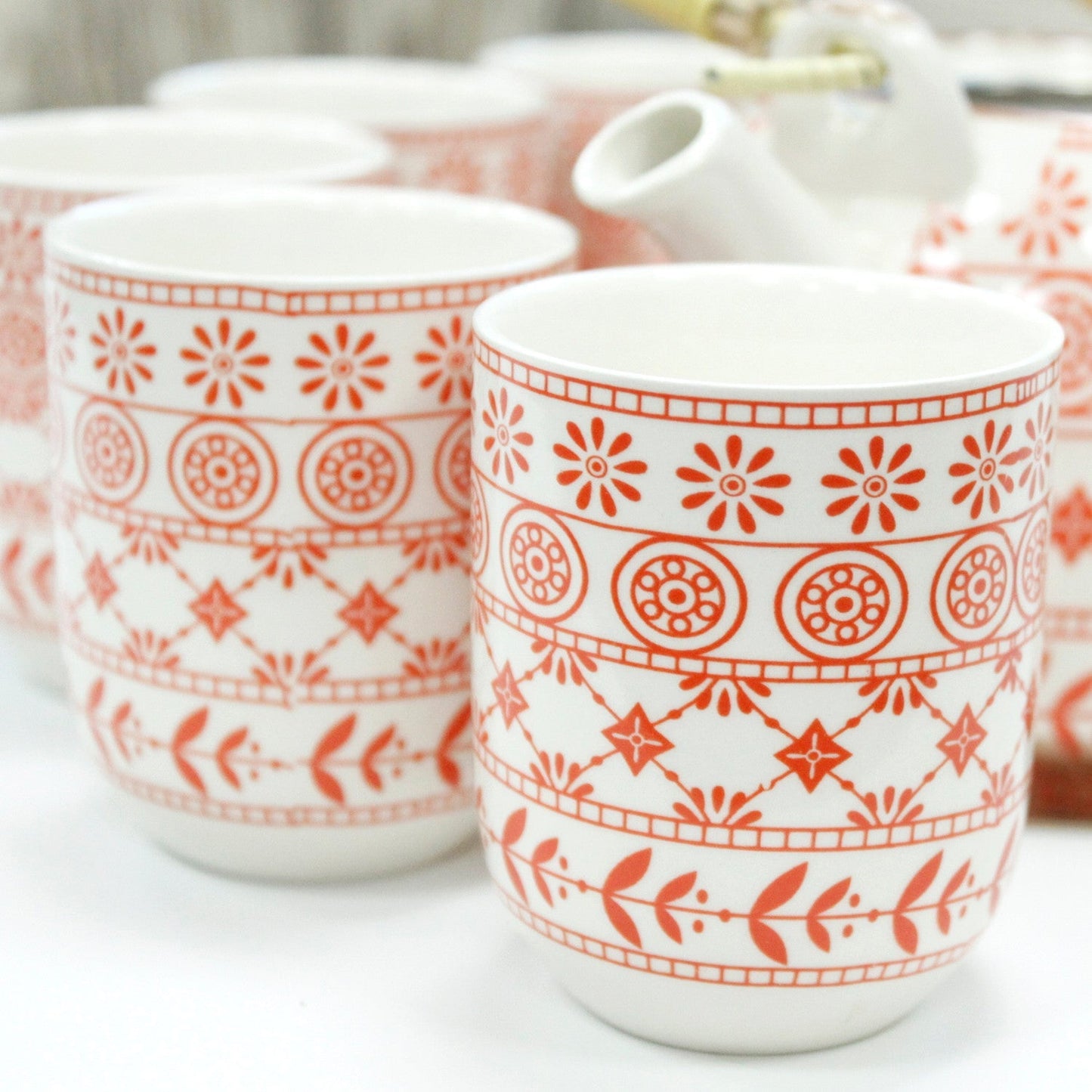 Large Herbal Teapot - Amber Design