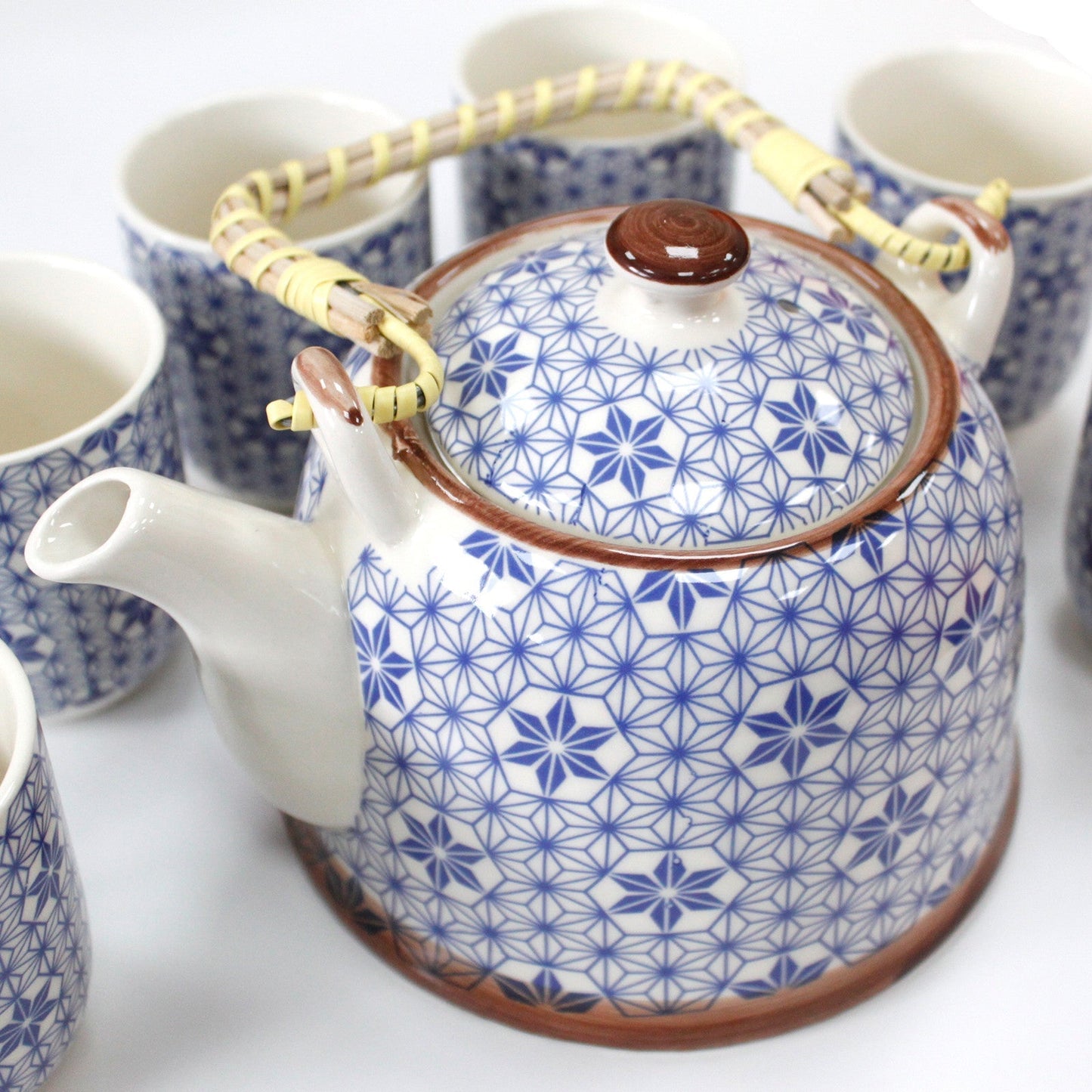 Large Herbal Teapot - Blue Star Design