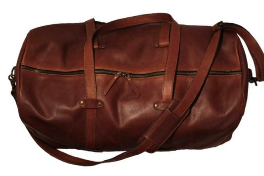 Large Leather Duffel Bag