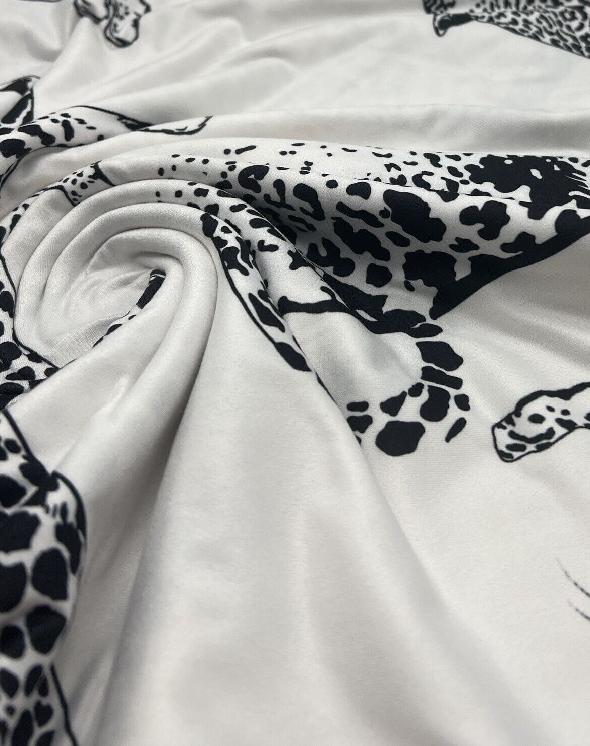 Large Leopard Print Super Soft Spun Poly Stretch Fabric