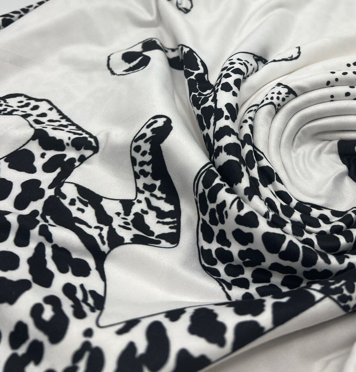 Large Leopard Print Super Soft Spun Poly Stretch Fabric