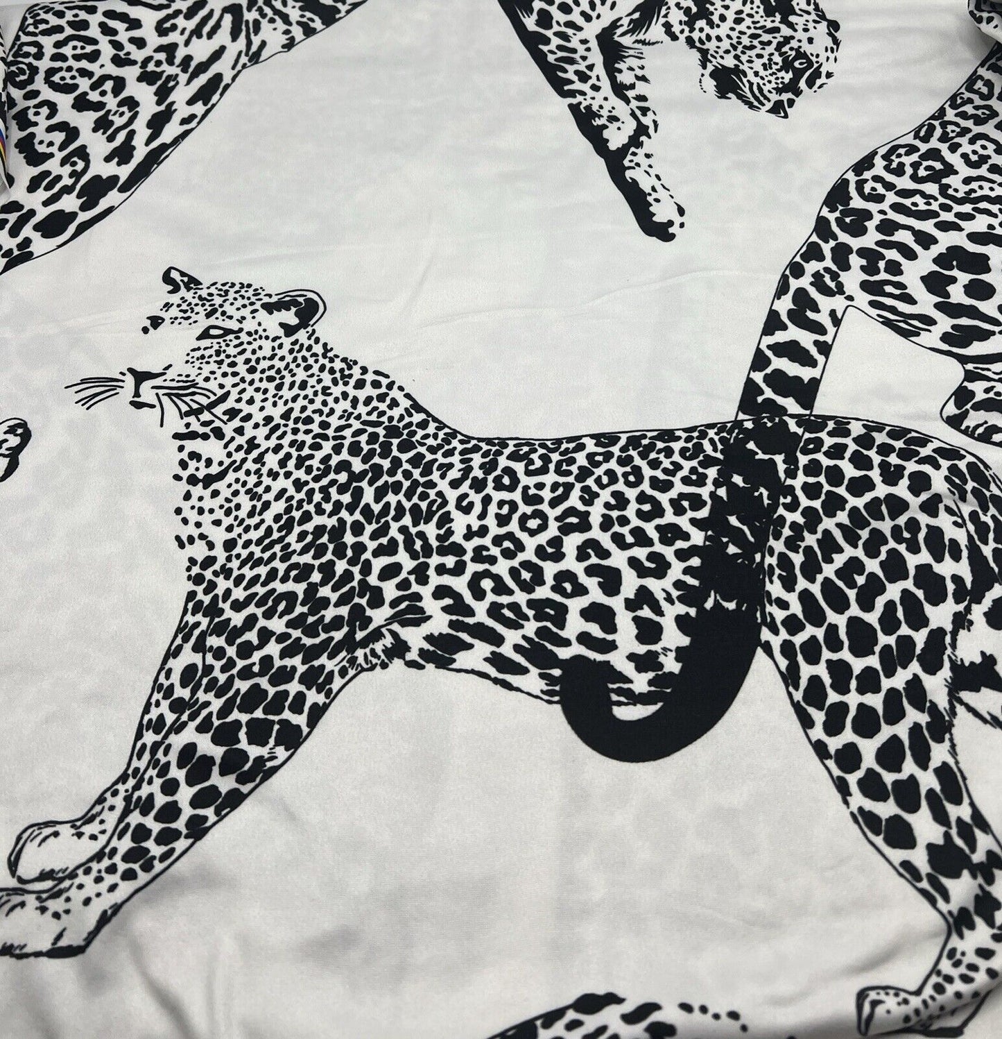 Large Leopard Print Super Soft Spun Poly Stretch Fabric