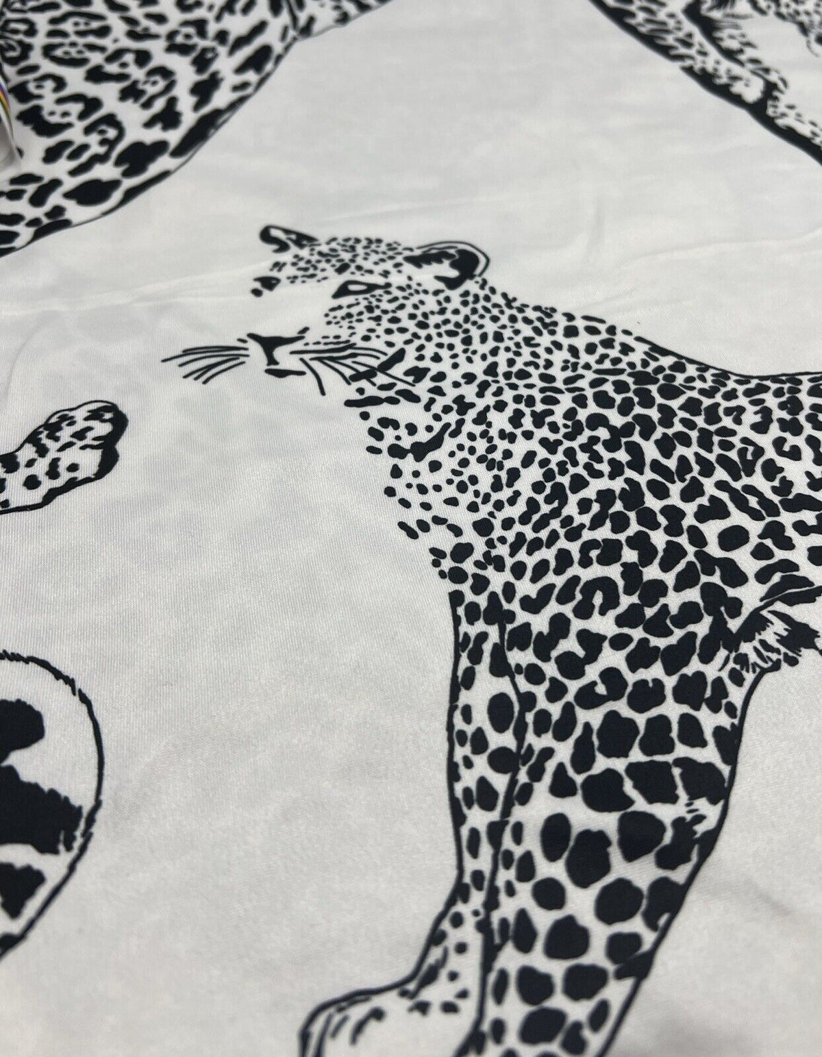 Large Leopard Print Super Soft Spun Poly Stretch Fabric