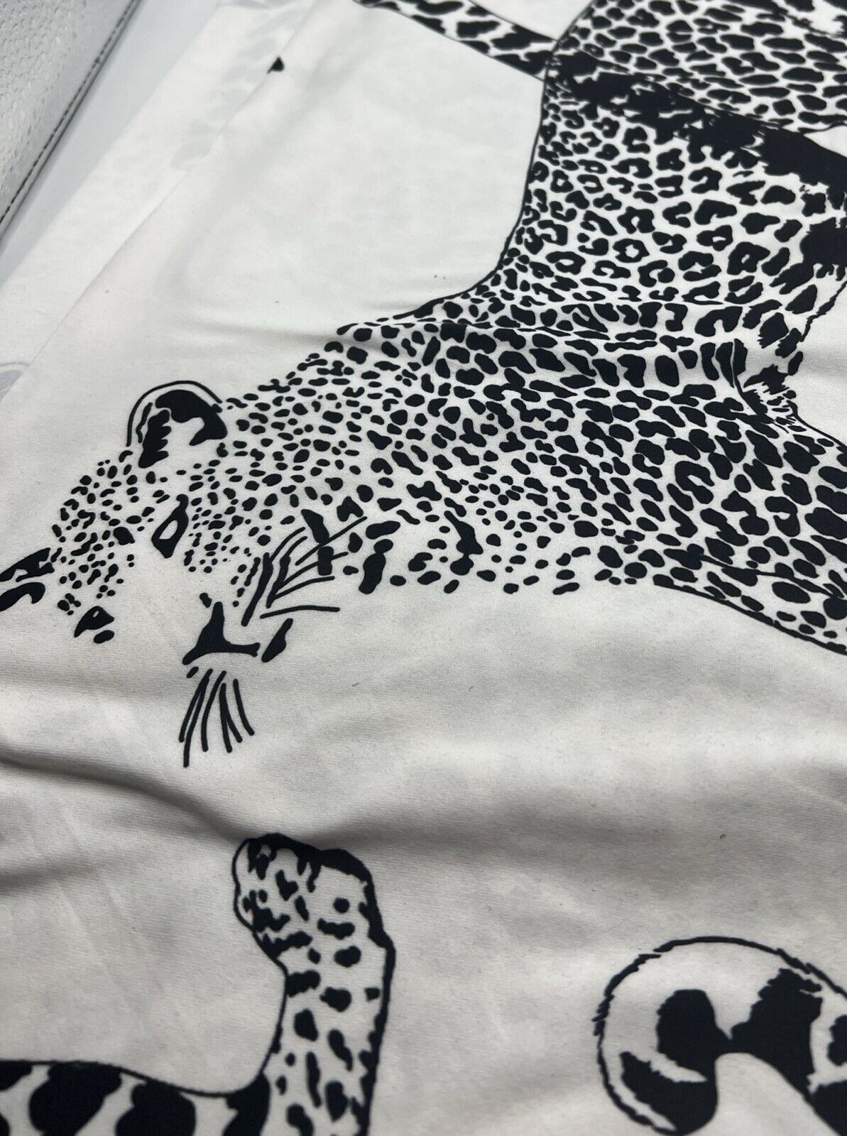 Large Leopard Print Super Soft Spun Poly Stretch Fabric