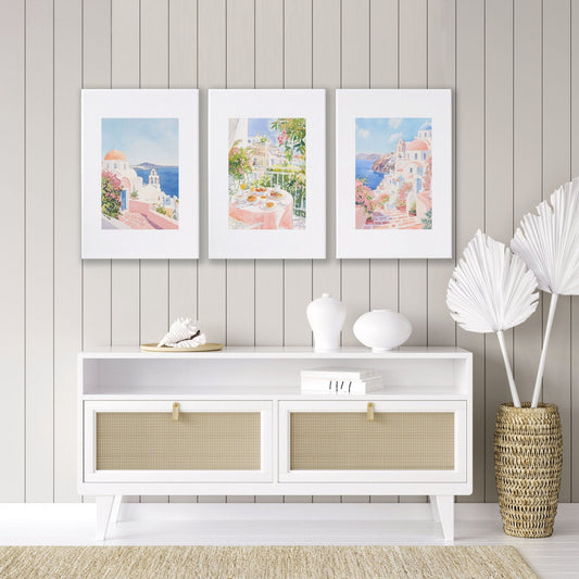 Large Living Room Canvas Art | Set of 3 Beach Decor Wall art Prints