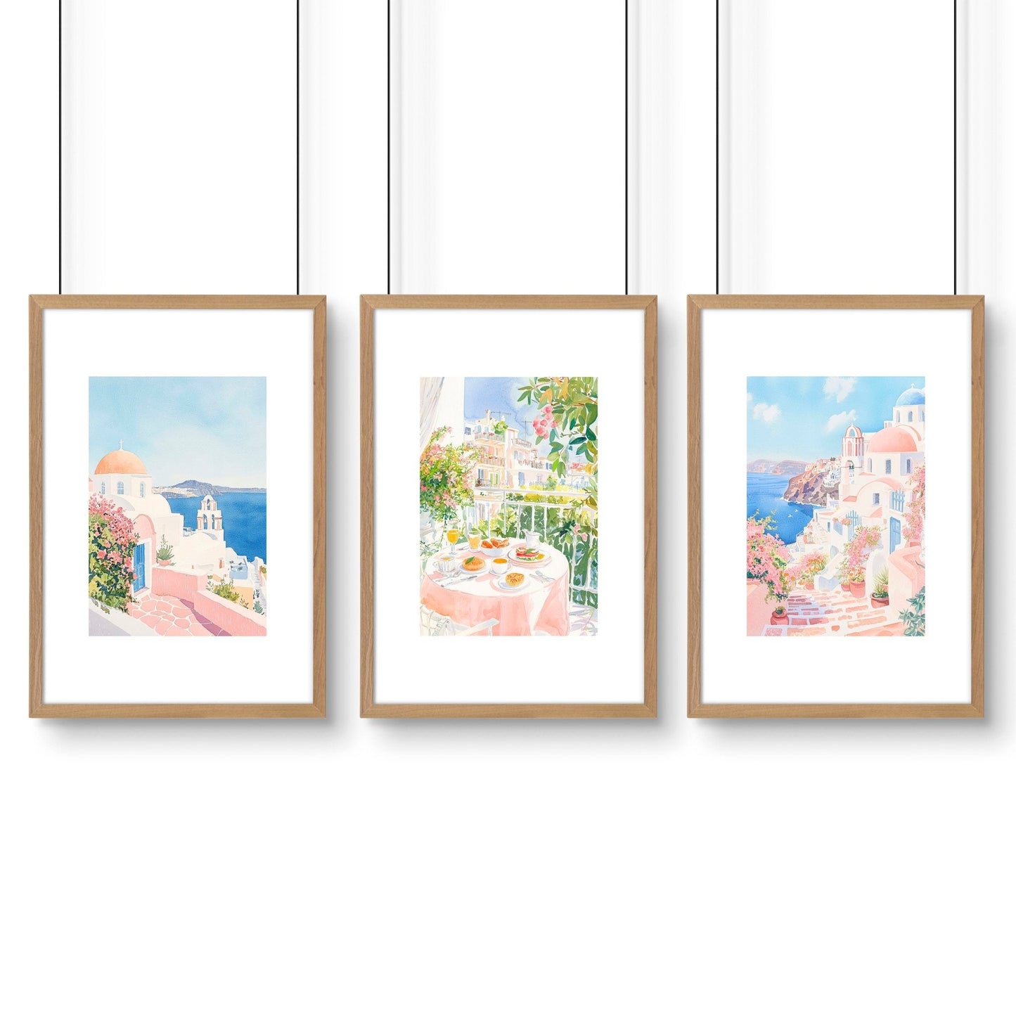 Large Living Room Canvas Art | Set of 3 Beach Decor Wall art Prints