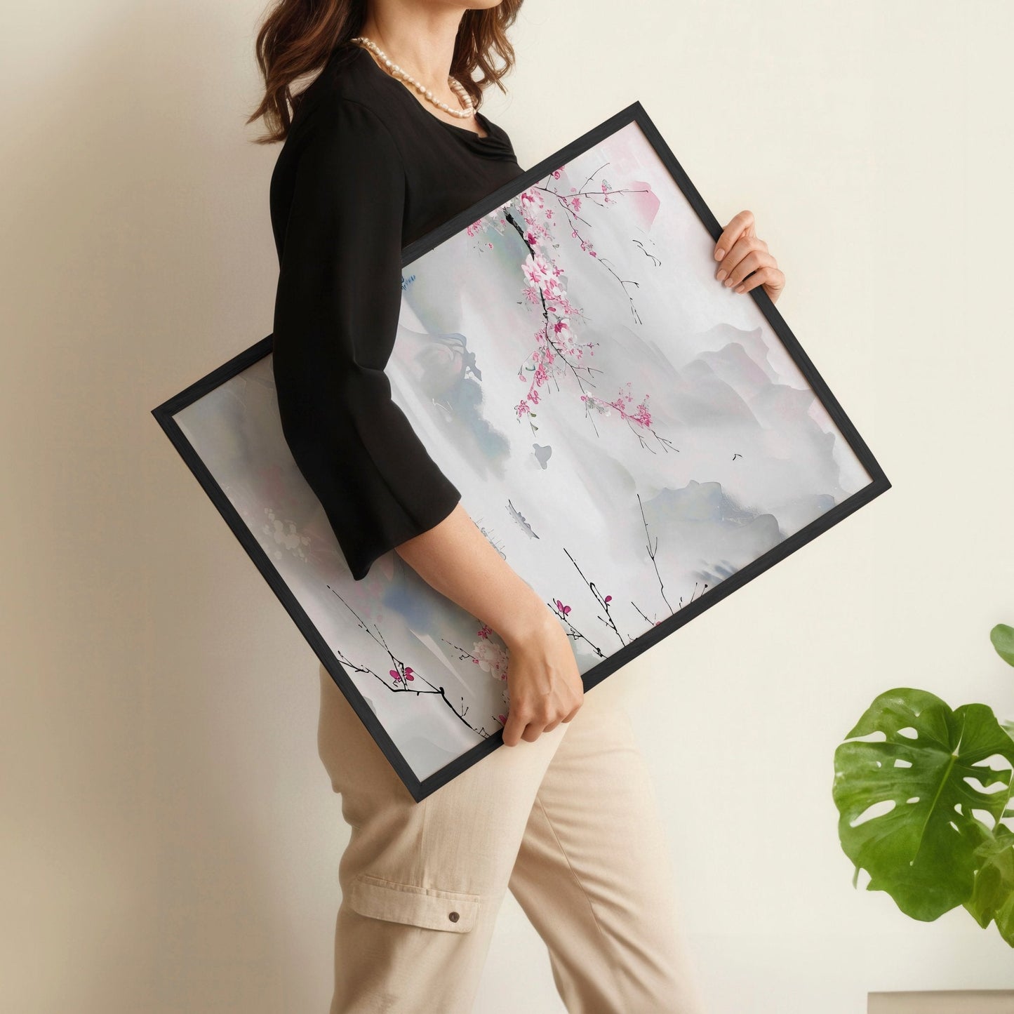 Large Modern Wall Art | Set of 3 Chinoiserie Wall art Prints