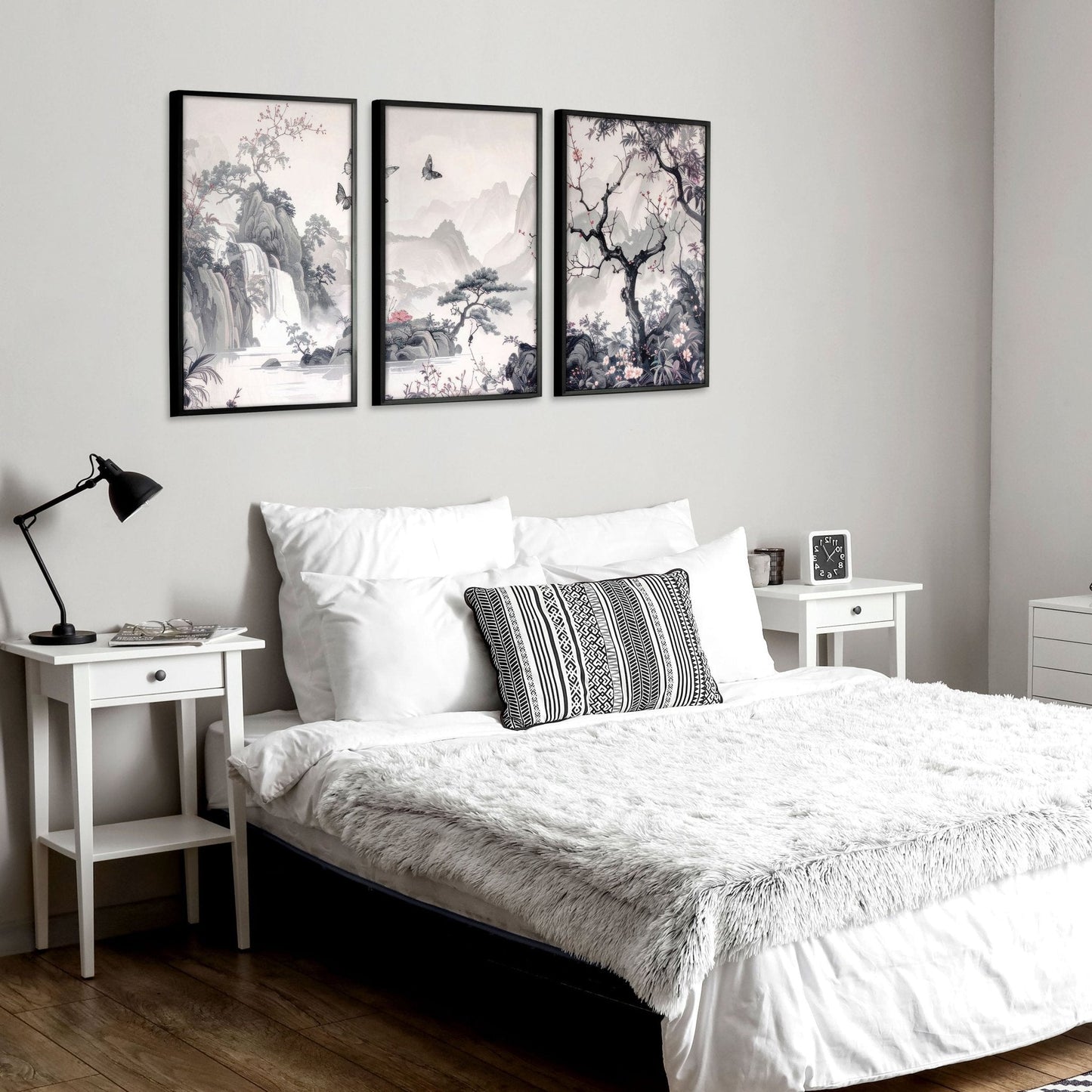 Large Picture Prints | Set of 3 Chinoiserie Wall art Prints