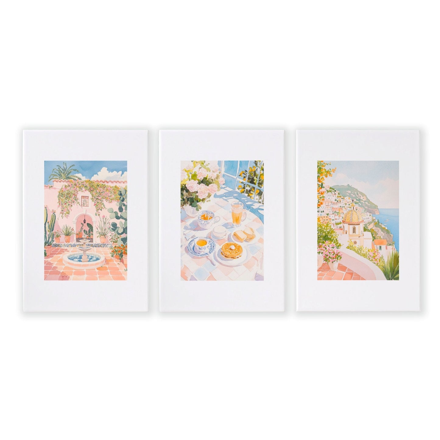 Large Pictures For Wall | Set of 3 Beach Decor Wall art Prints