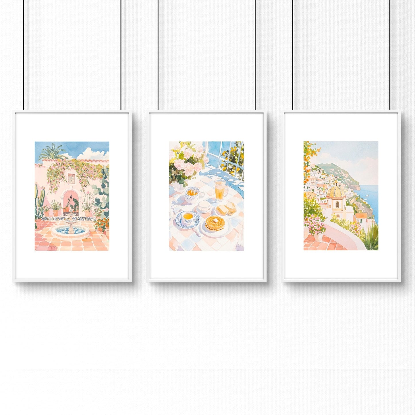 Large Pictures For Wall | Set of 3 Beach Decor Wall art Prints