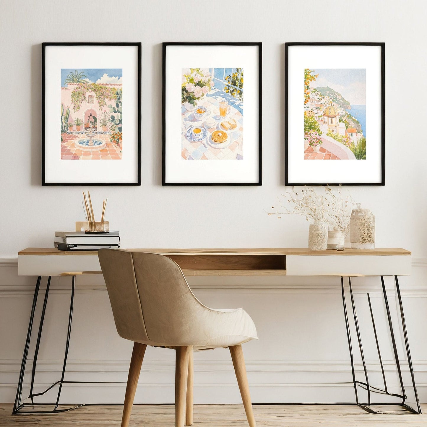 Large Pictures For Wall | Set of 3 Beach Decor Wall art Prints