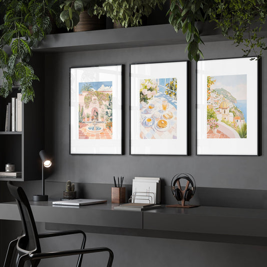 Large Pictures For Wall | Set of 3 Beach Decor Wall art Prints