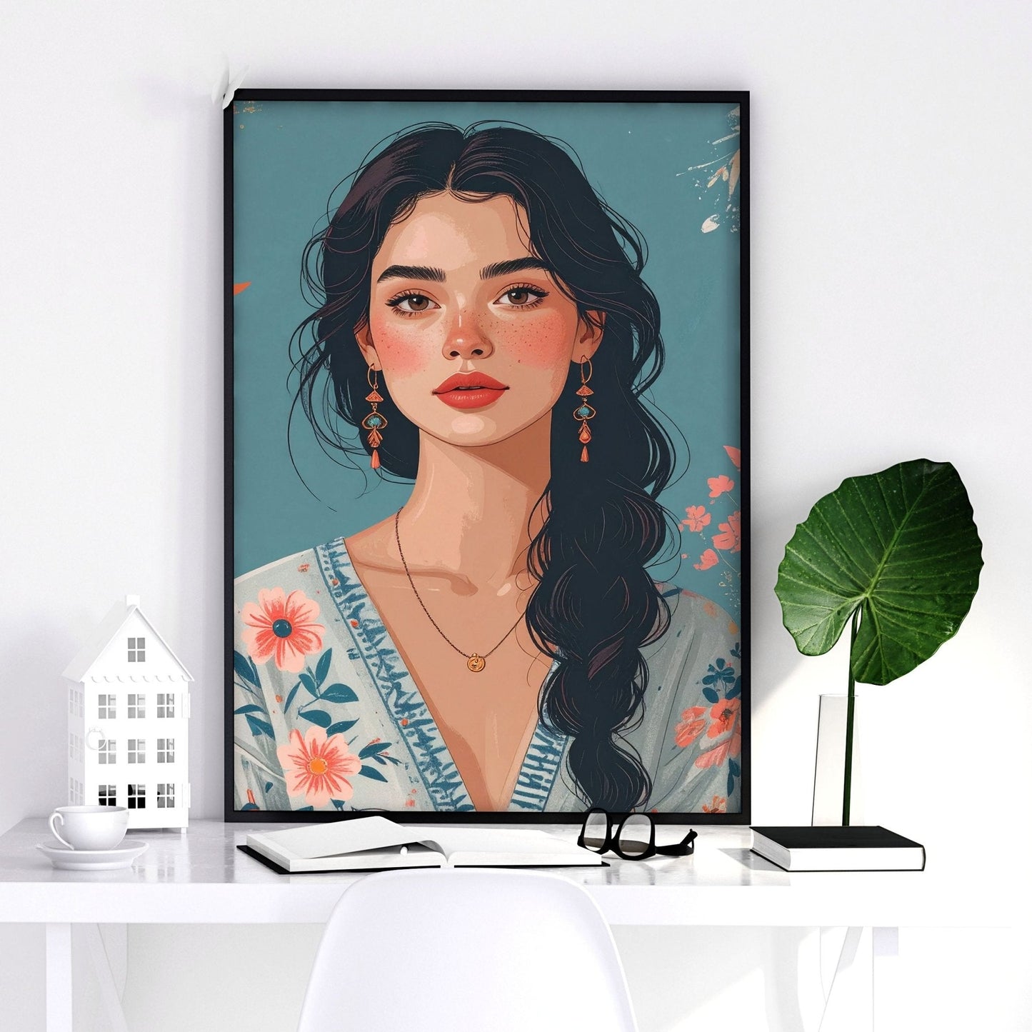 Large Pictures For Walls | Set of 3 Boho Women Wall art Prints
