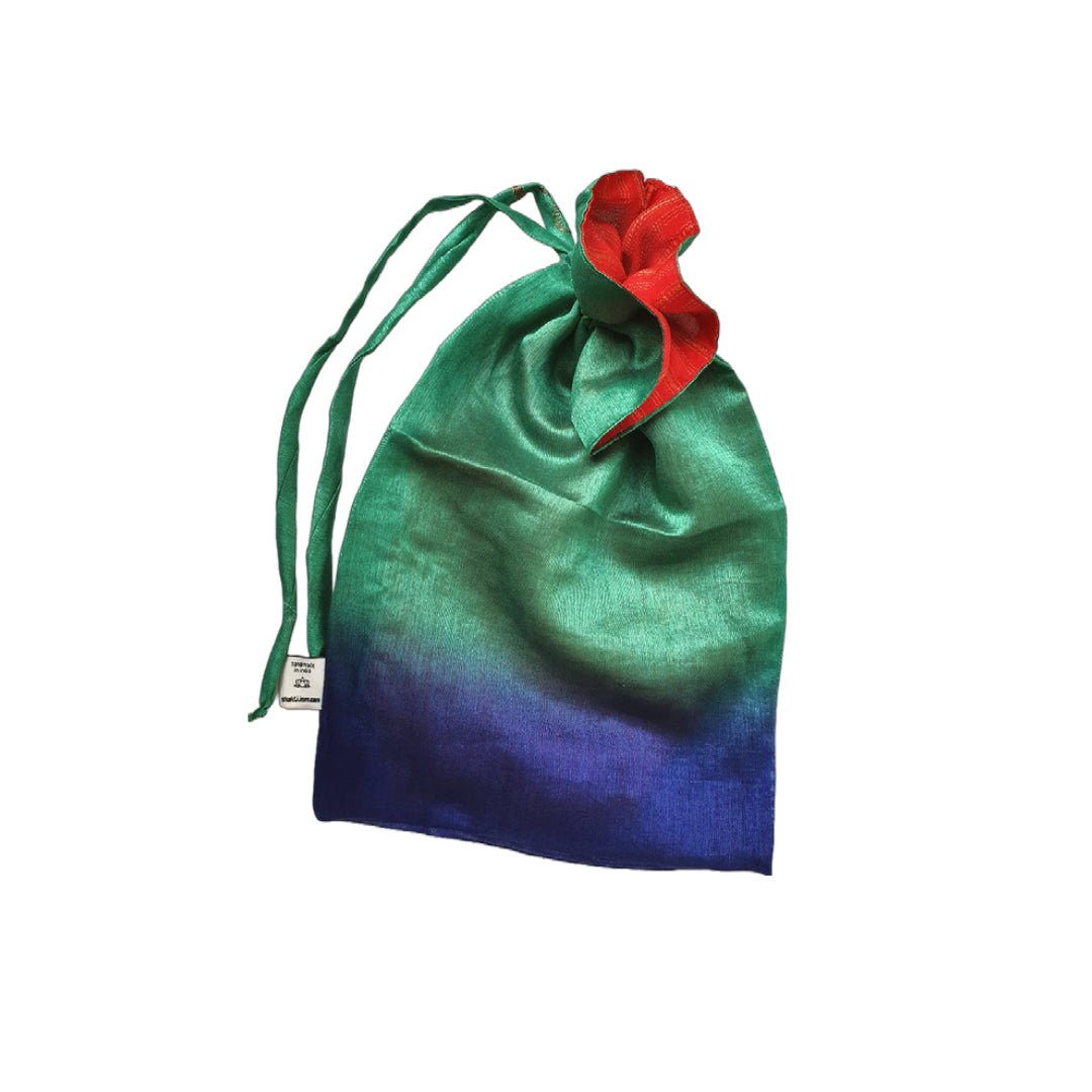 Large sari gift bags with drawstring
